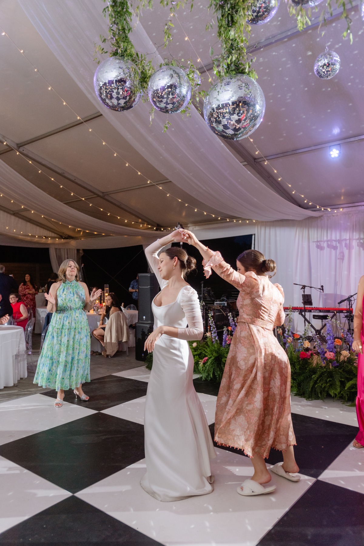 Disco ball dance floor in North Carolina 