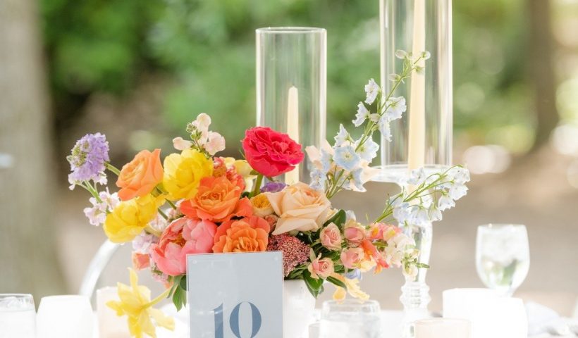 This vibrant wedding combines garden party with disco flair