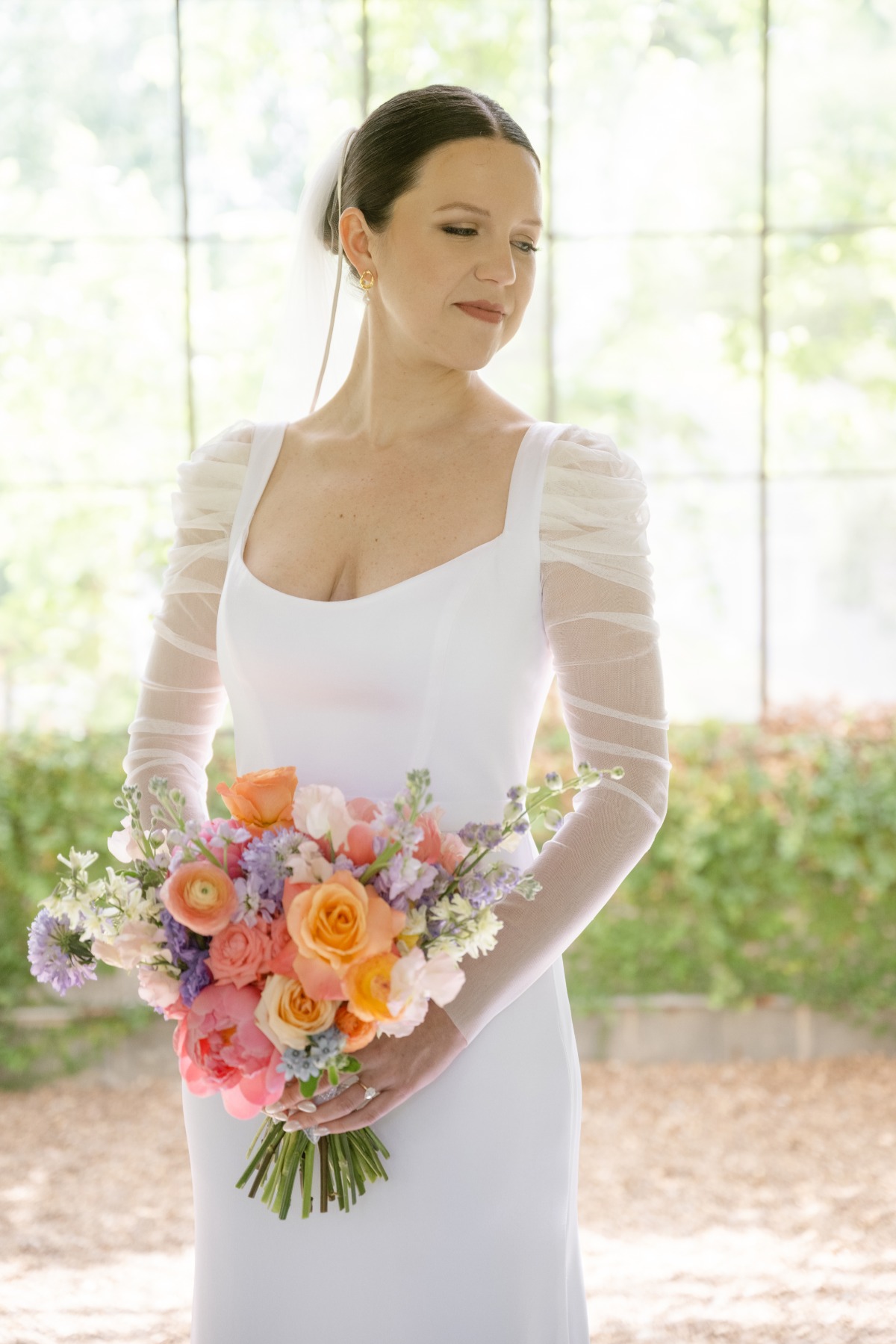 Timeless bride in Sarah Seven 