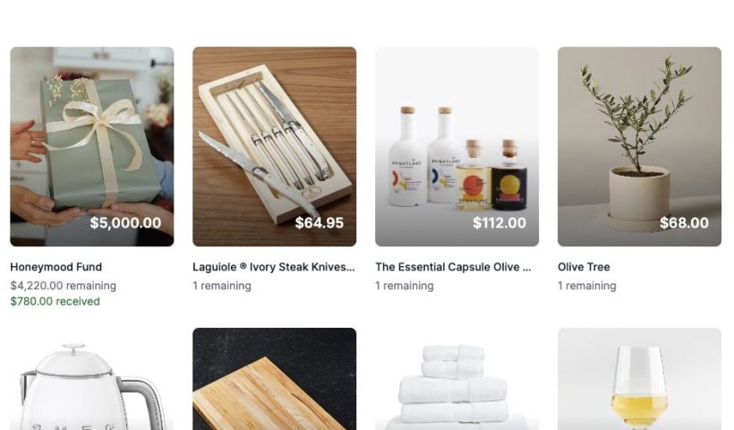 With Riley & Grey you get a wedding website and registry all in one