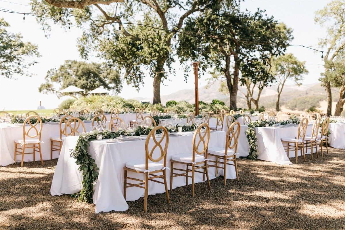 nature-inspired reception decor