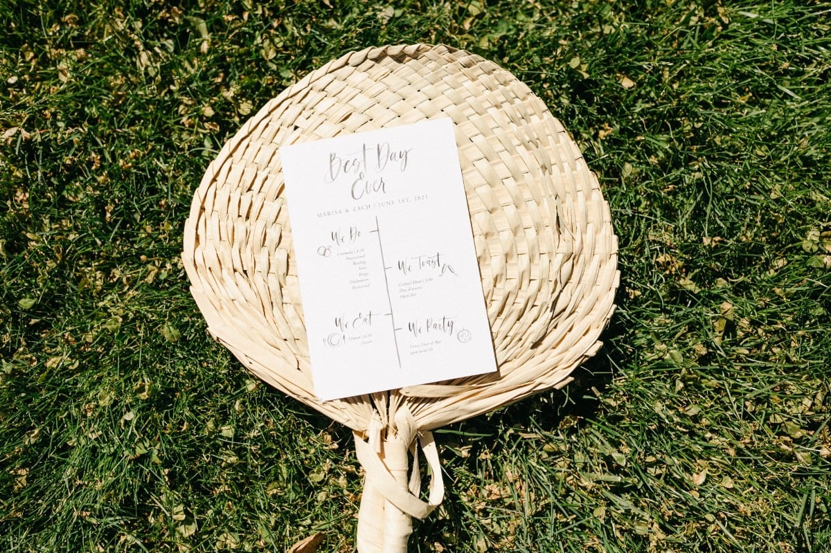 wedding favor fans