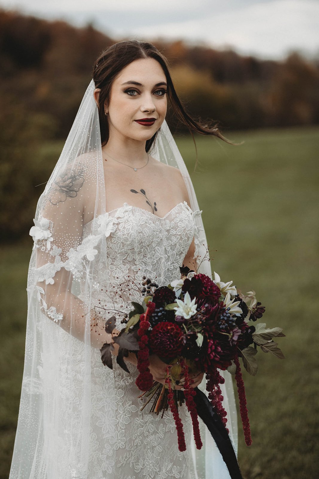 Timeless moody bridal makeup 