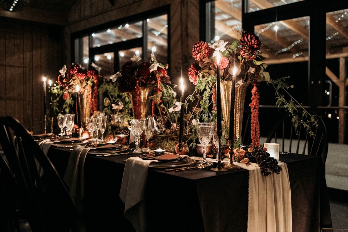 Halloween inspired reception