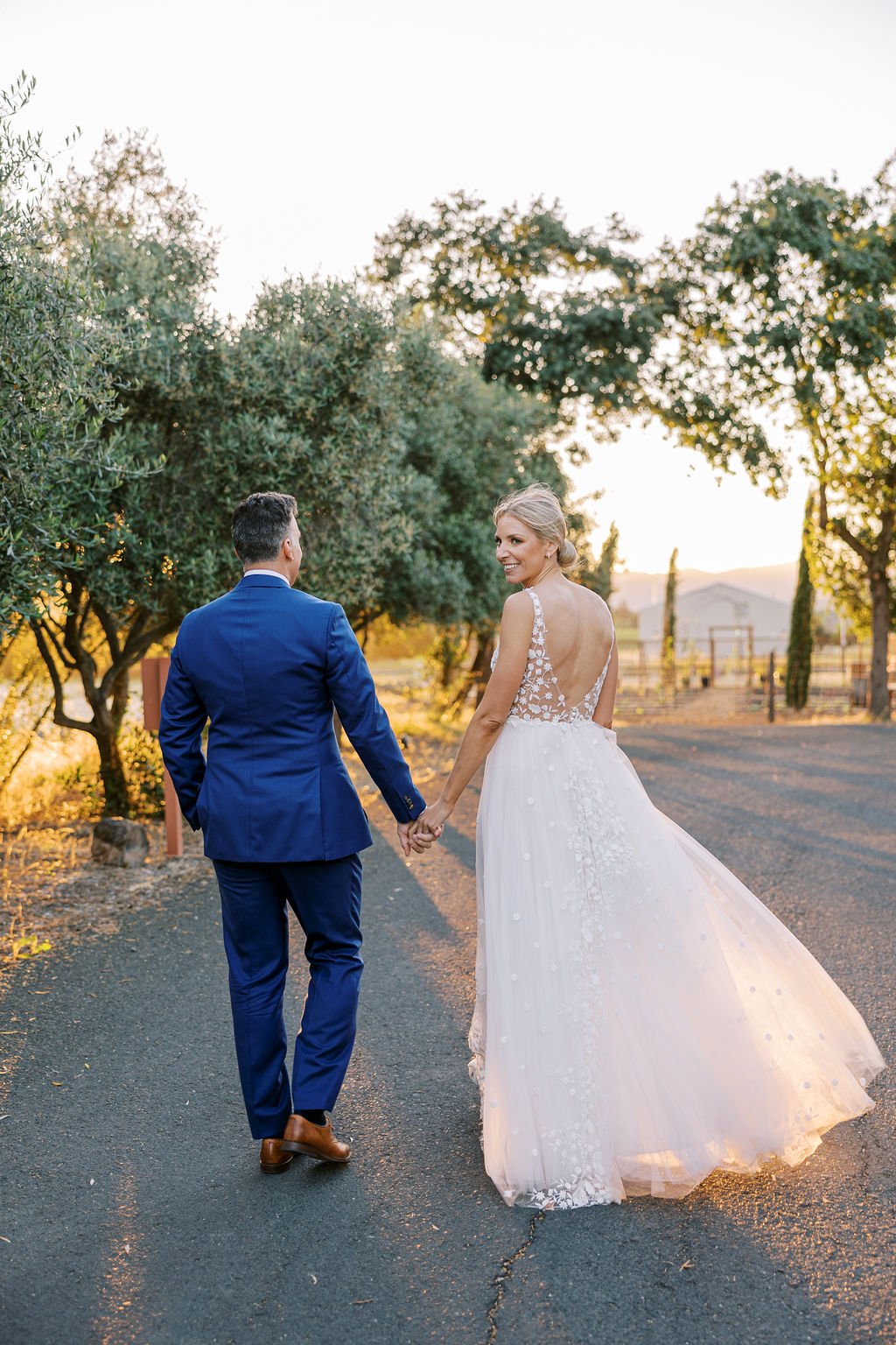 Golden hour wedding in Napa 