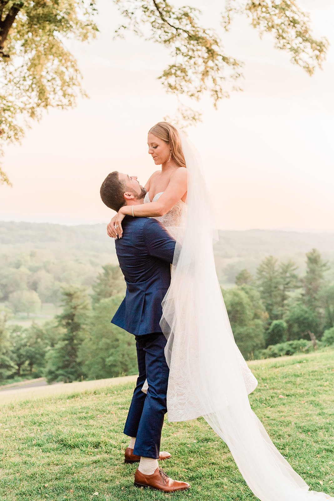 A rainbow of pastels against a neutral backdrop at Natirar Mansion