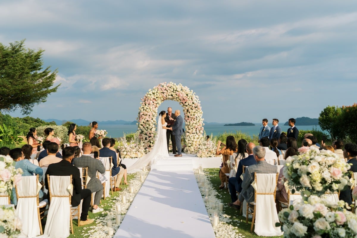 floral wedding ceremony in Thailand 