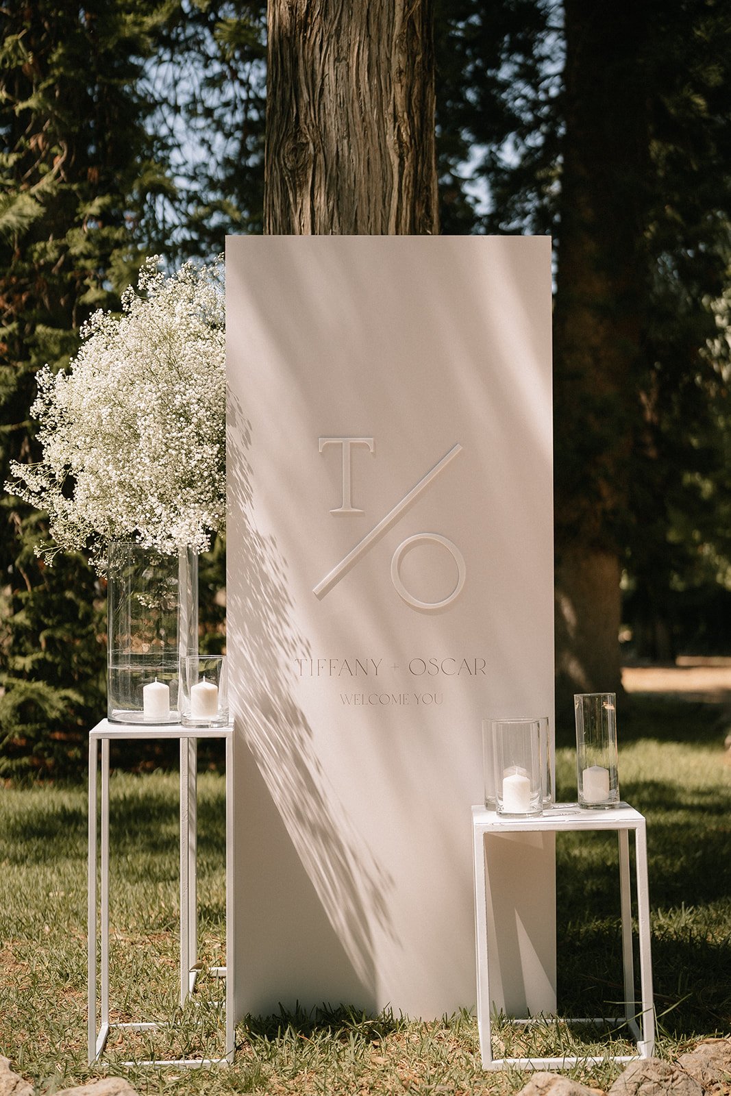 modern wedding welcome sign 