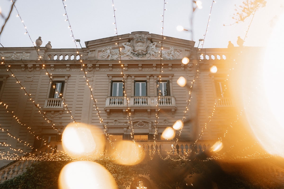 Canopy of twinkle lights 