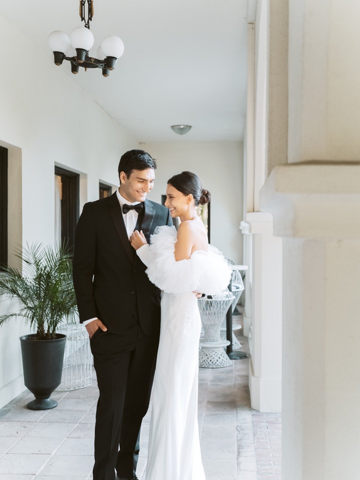 sleek silk wedding dress