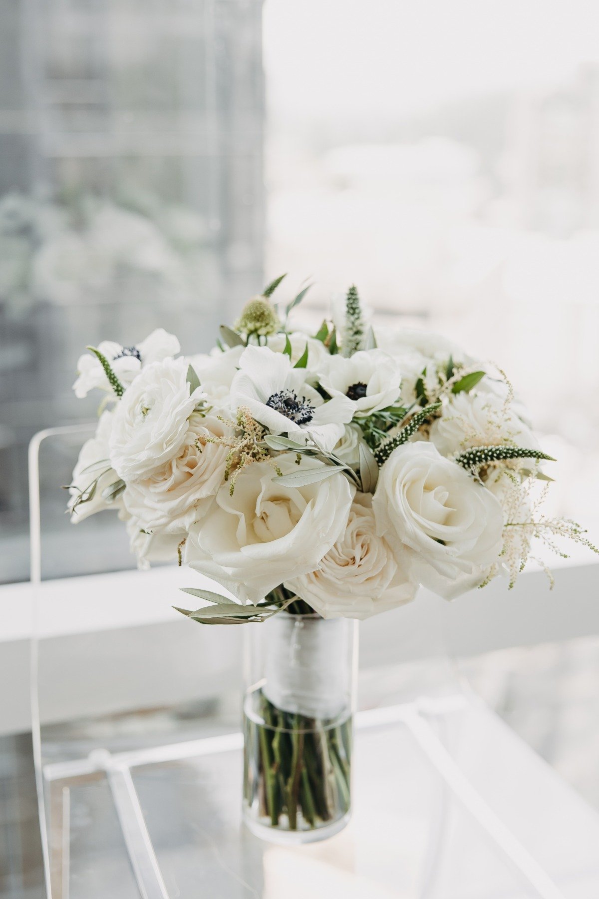 anemone bridal bouquet