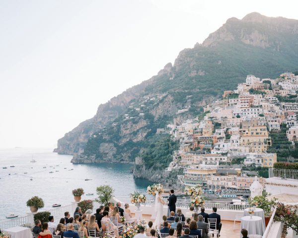 A Romantic Wedding in Positano Inspired by the Colors of Mediterranean Dusk