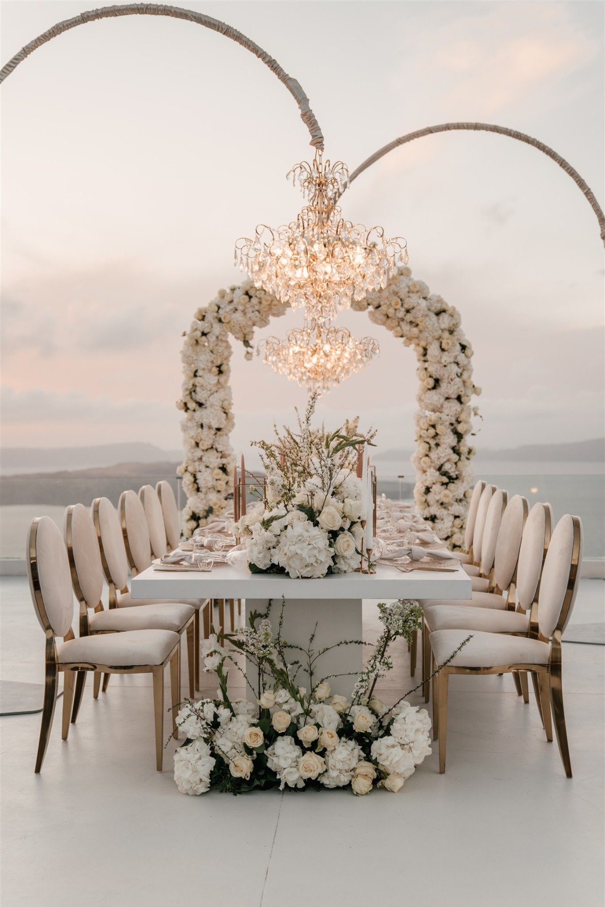 floral arch backdrop