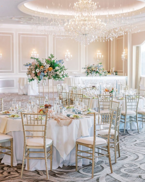 Childhood Sweethearts Wed in a Lavish Day Inspired by French Rococo Art