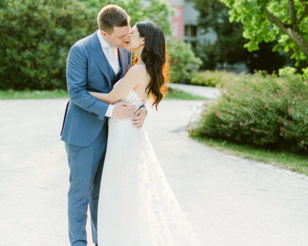 Classic Elegance With Soft And Sweet Dusty Blue Details