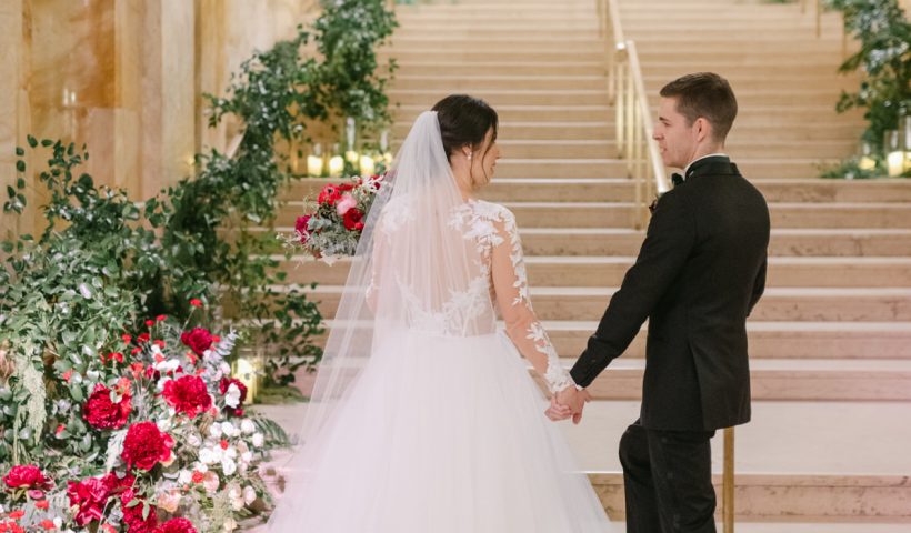 Dreamy Christmas Wedding at the Boston Public Library