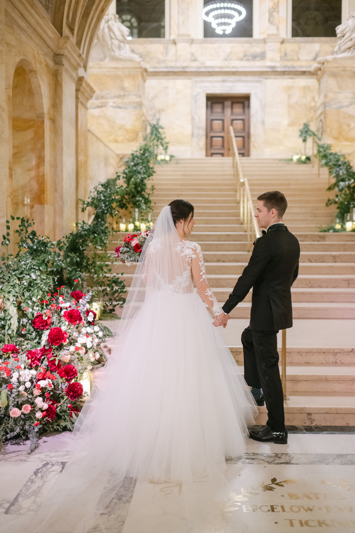 Dreamy Christmas Wedding at the Boston Public Library