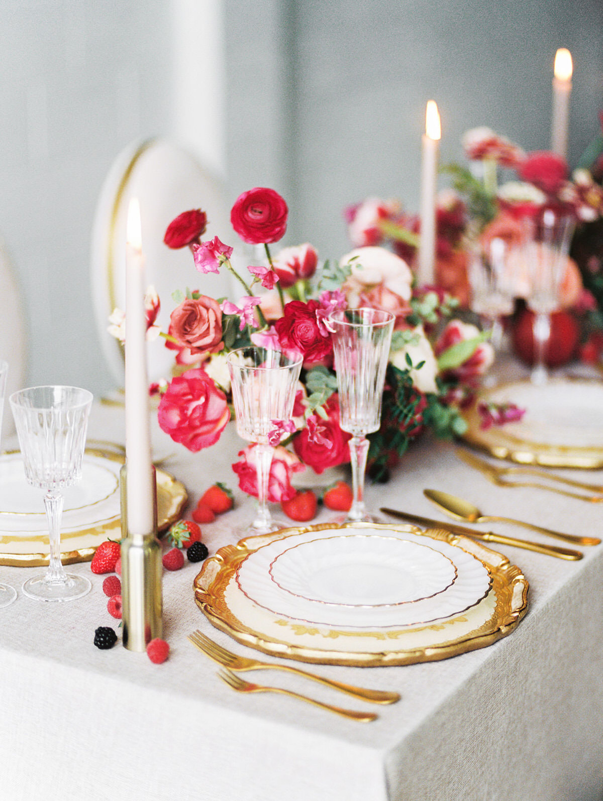 bright pink wedding colors