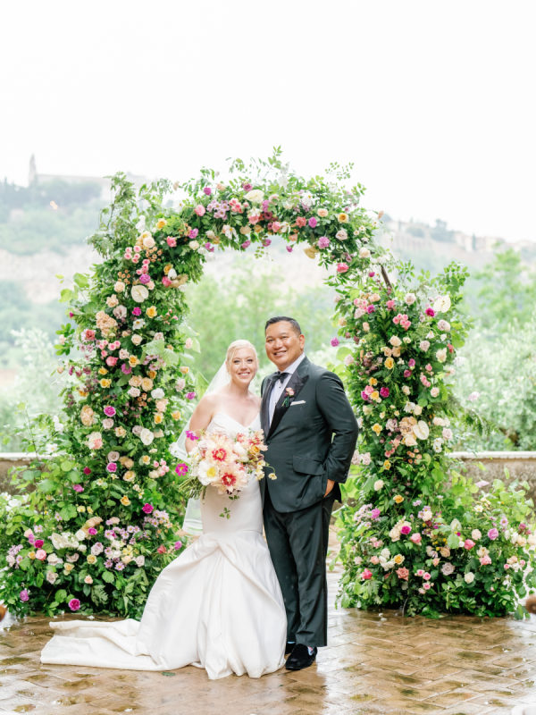 A Rainy Day Made This Romantic Summer Wedding at La Badia Di Orvieto All the More Magical!