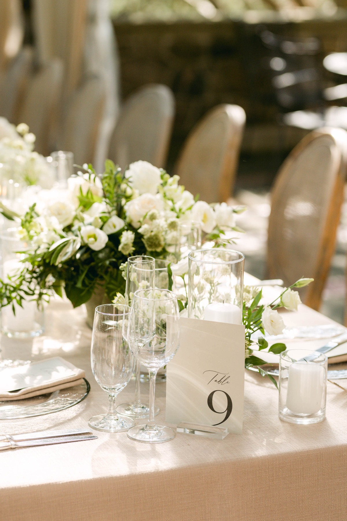 Modern elegant table numbers 