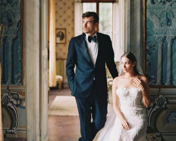 Hundreds of Blooming Garden Roses at an Exquisite Baroque Villa in Tuscany