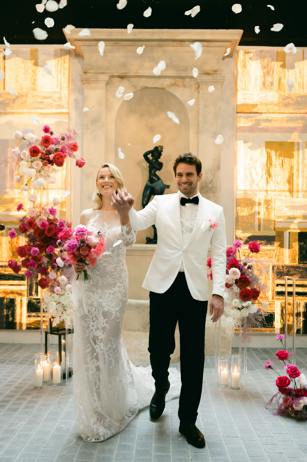 Newlywed cheers at Paris wedding 