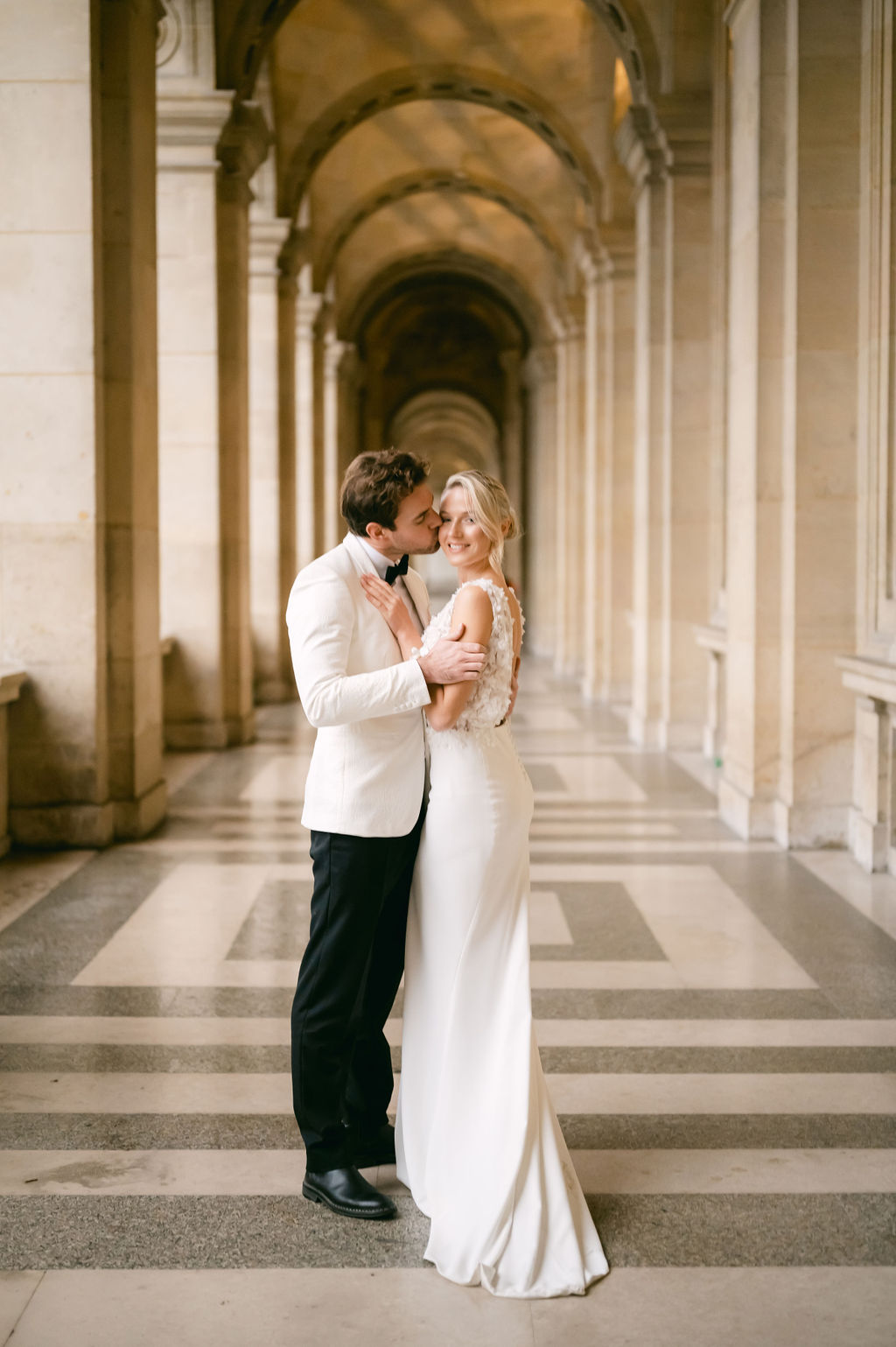 Light and airy reception wedding dress