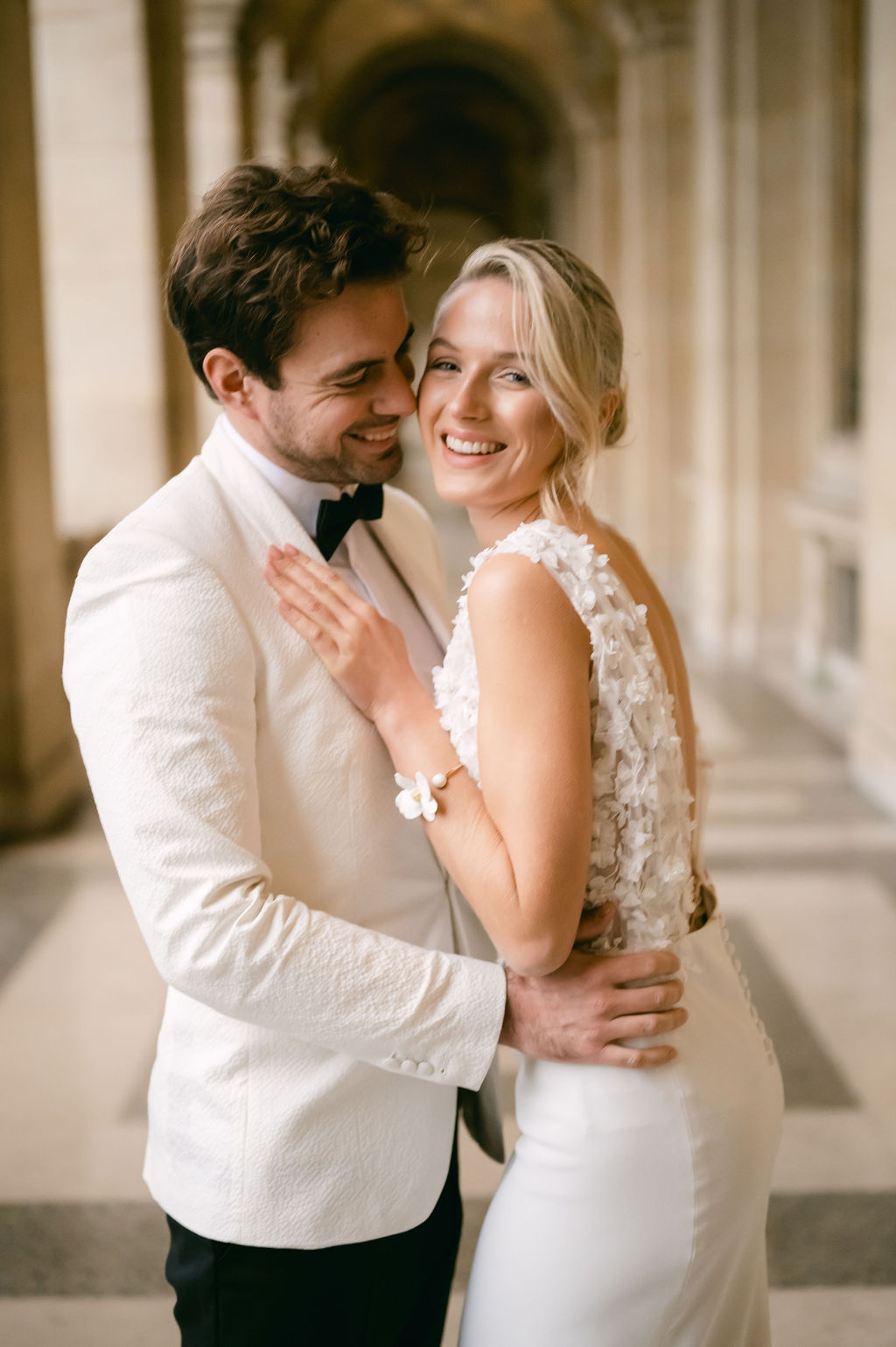 Floral texture wedding dress