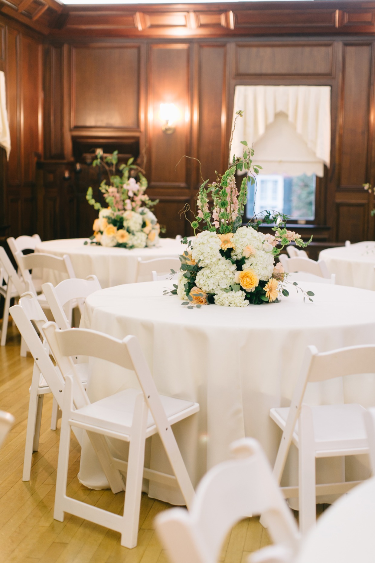 wedding reception in music room at kentalands mansion