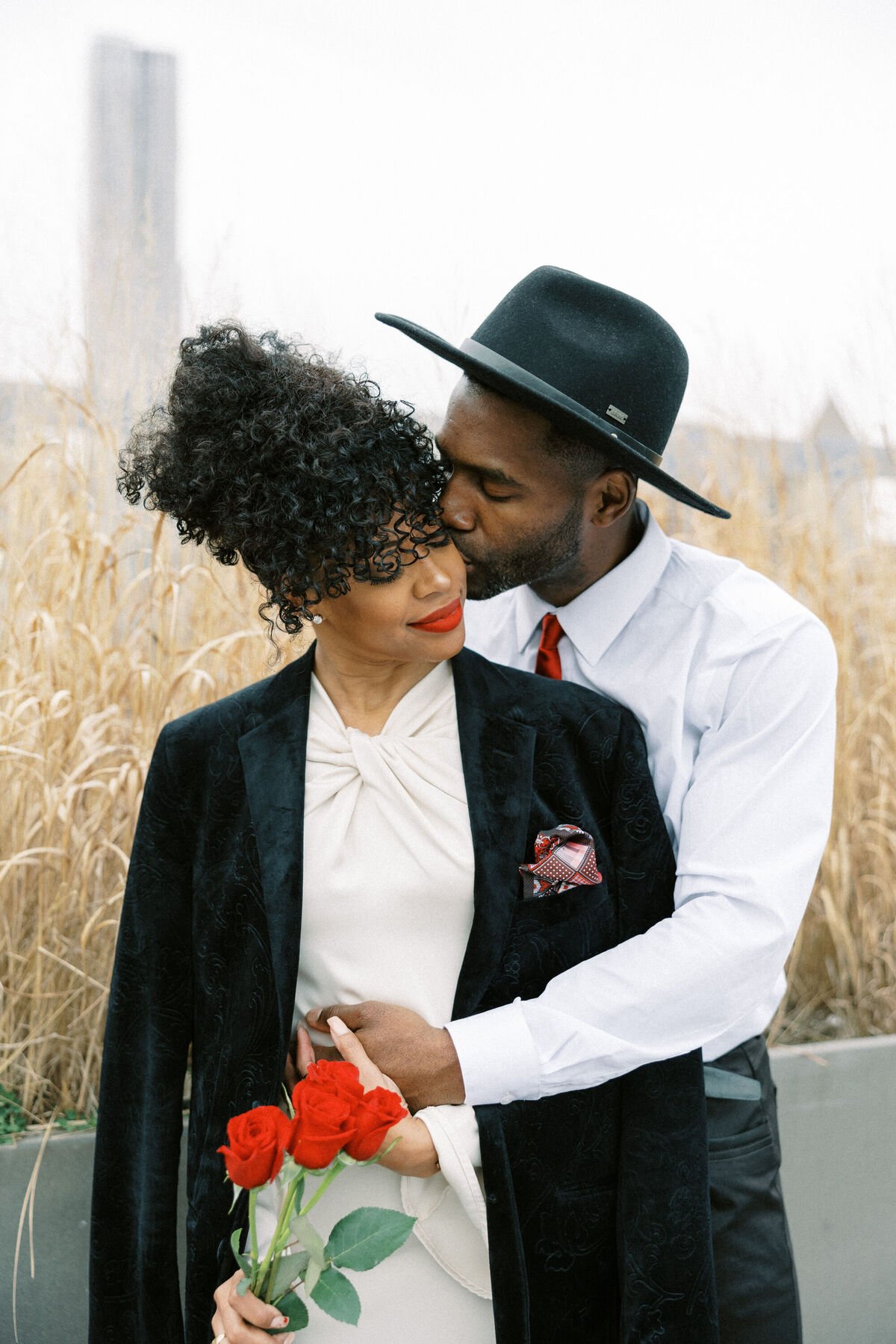 Modern NYC elopement on Valentine's Day 