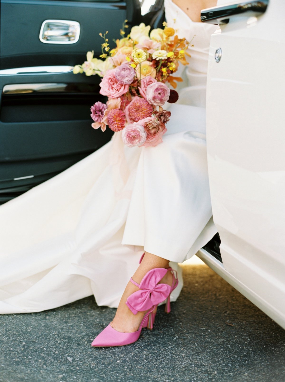 pink wedding shoes