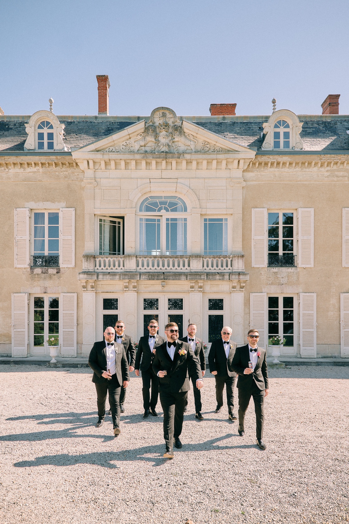 Classic black groomsmen suits 