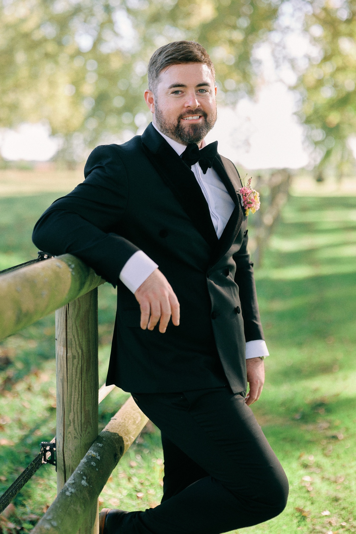 Classic black groom tuxedo