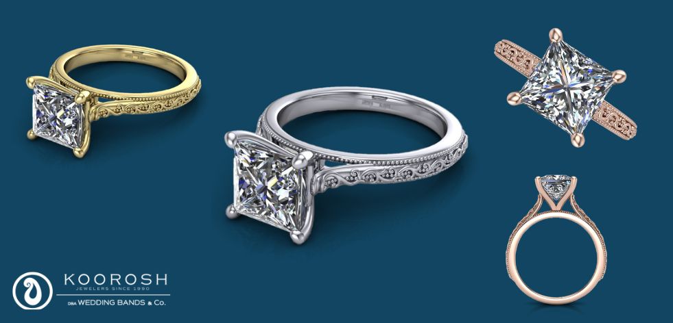 Princess cut engagement ring