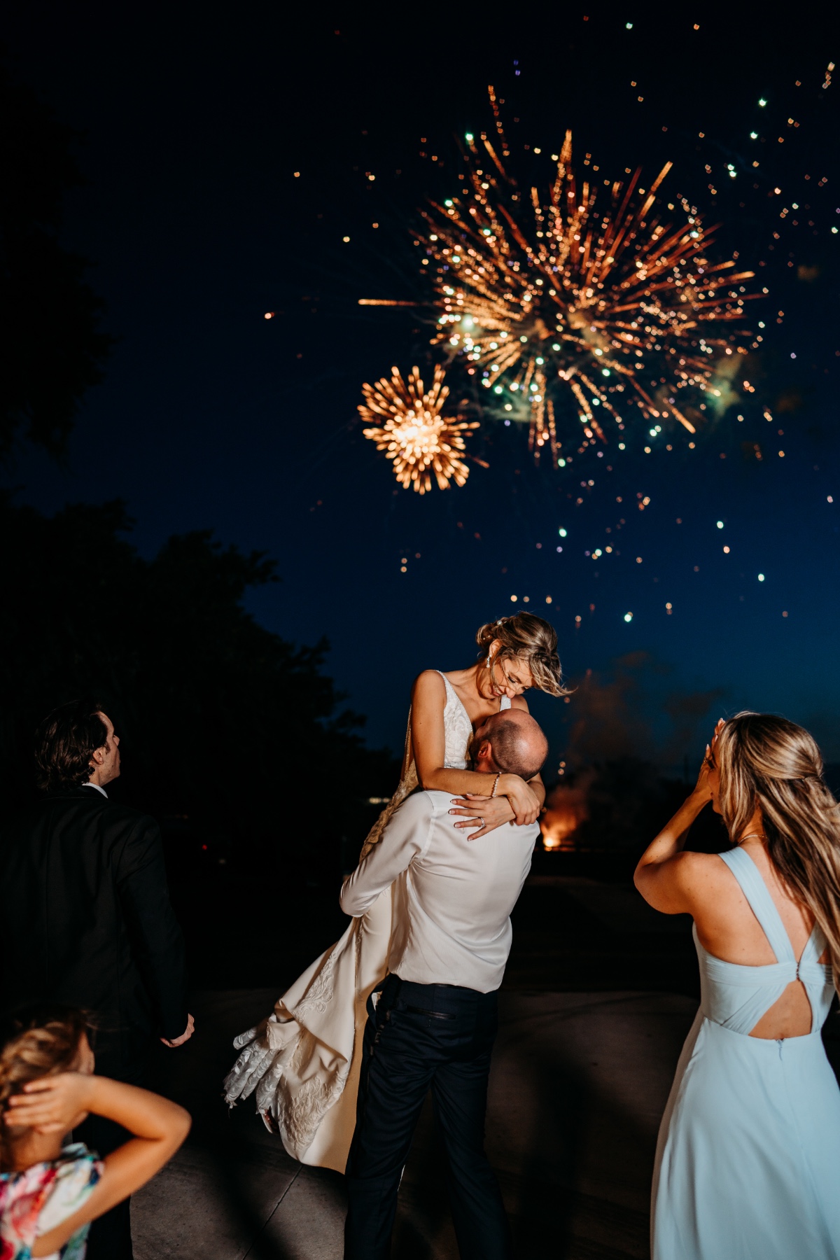 fireworks at wedding