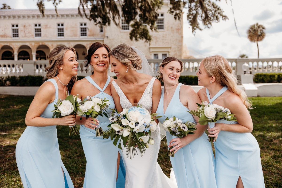 blue bridesmaid dresses