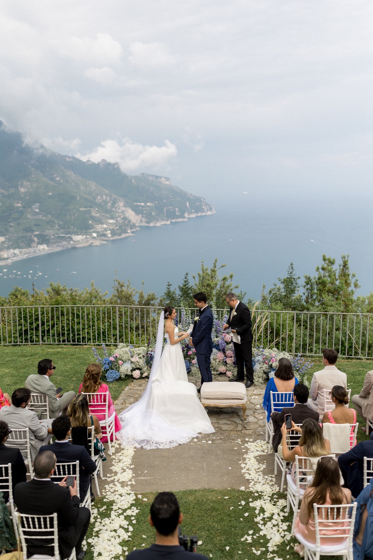 cushioned bride and groom ceremony seating