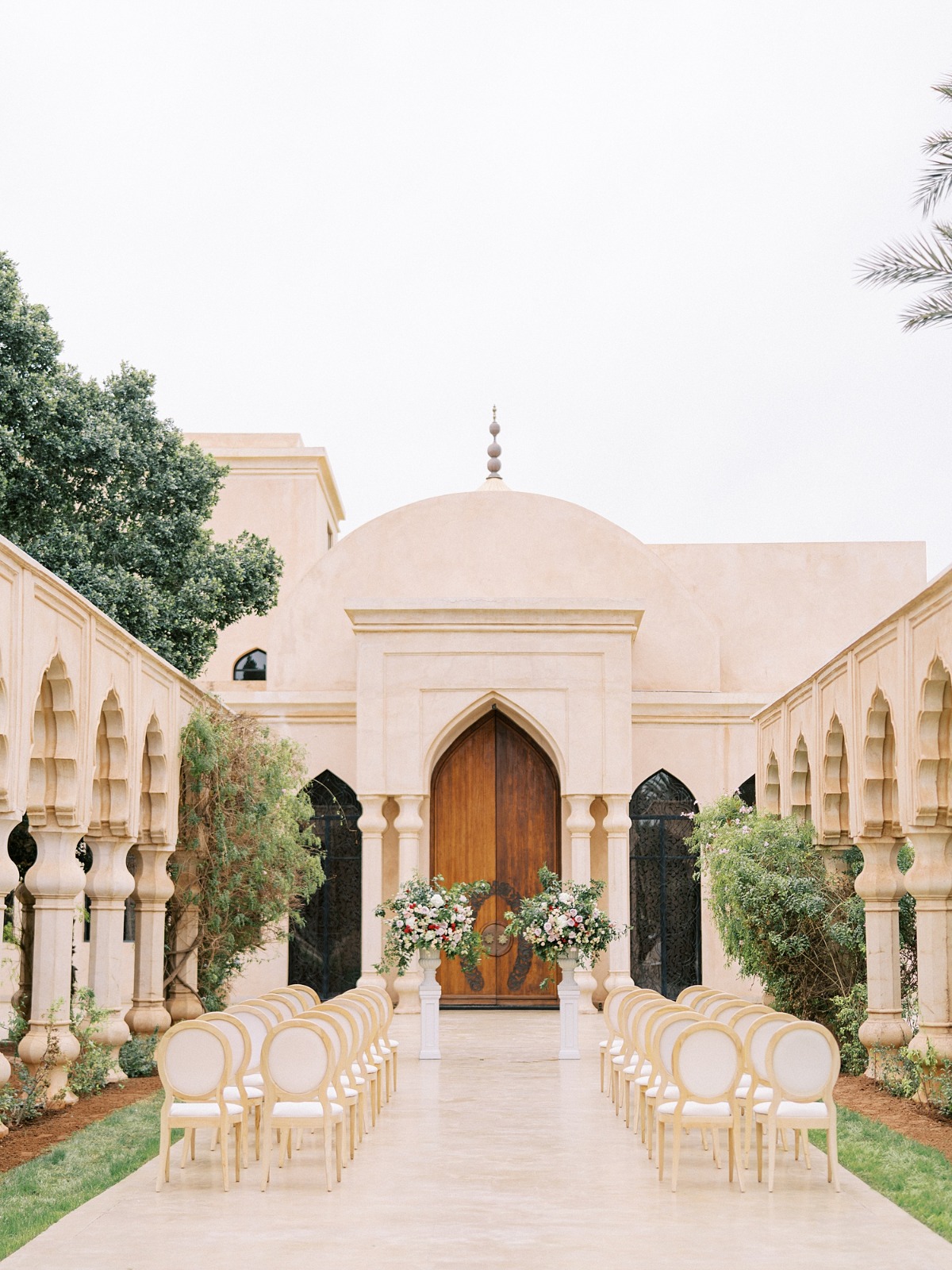 french chairs for wedding ceremony