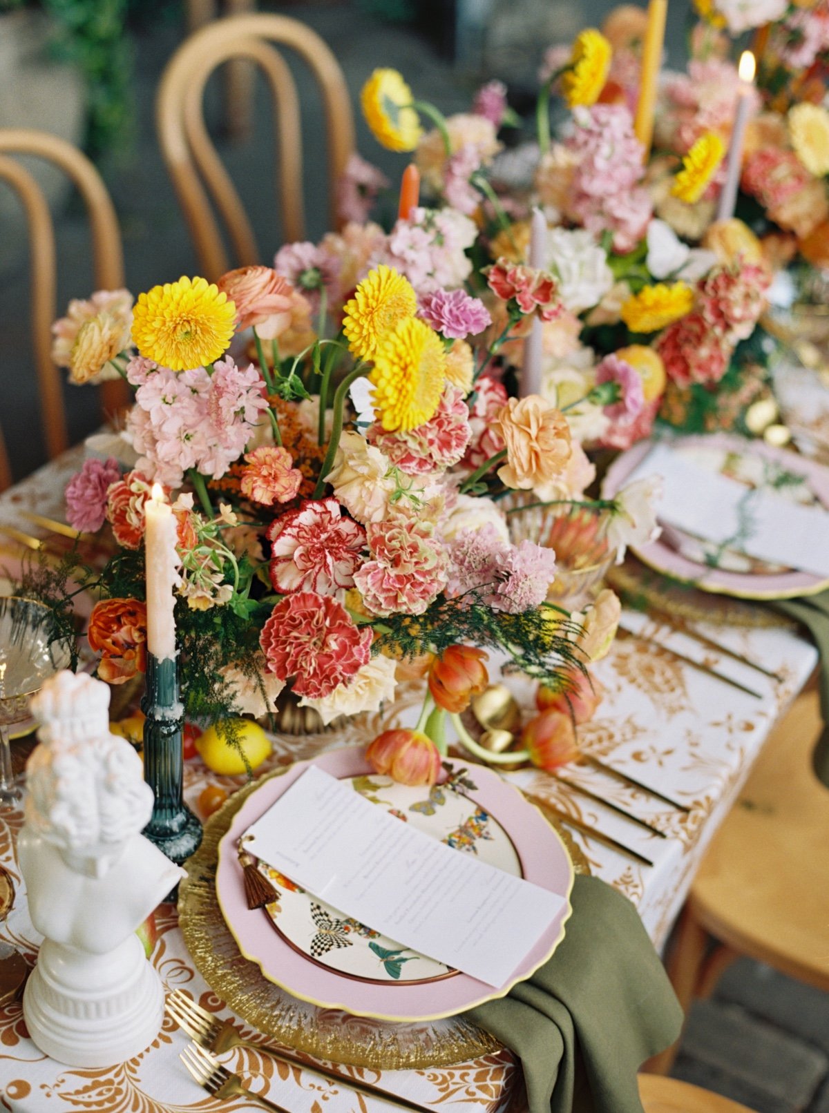 patterned tablecloth 