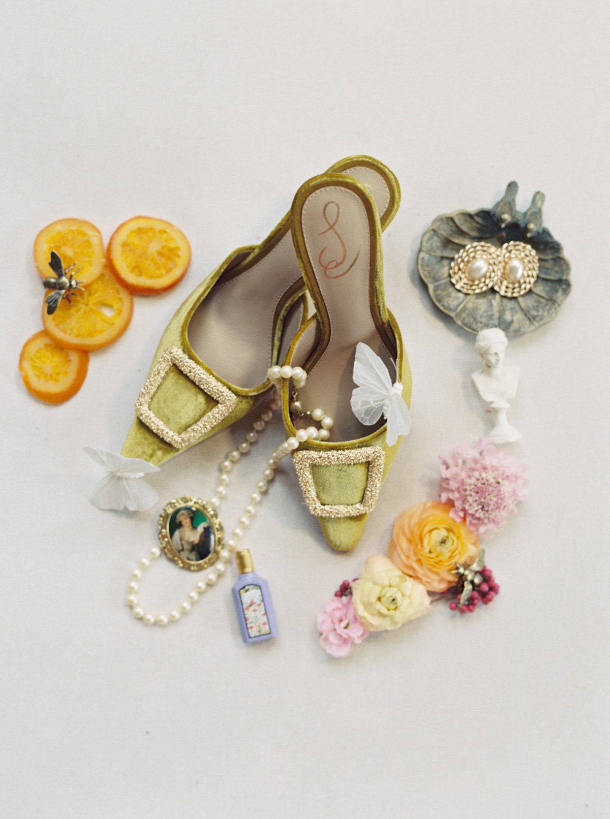 mustard yellow wedding shoes