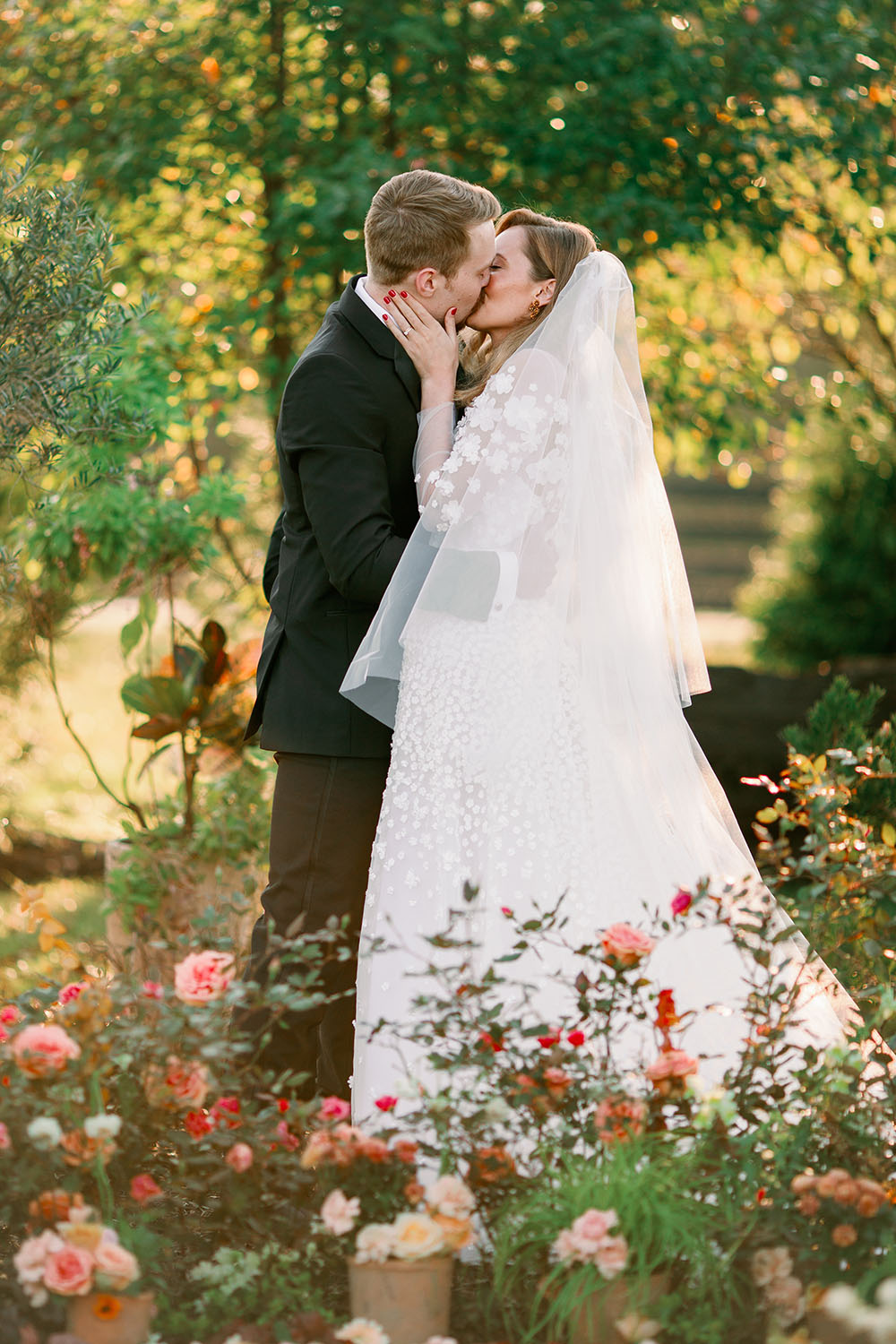 Flower Aisle Wedding Canary Lichen Hues Backyard Wedding