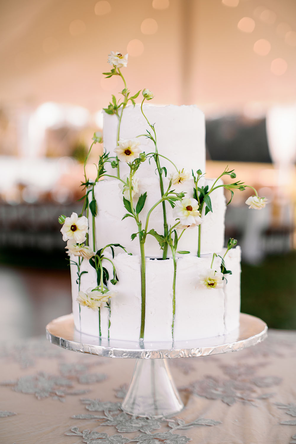 Flower Aisle Wedding Canary Lichen Hues Backyard Wedding