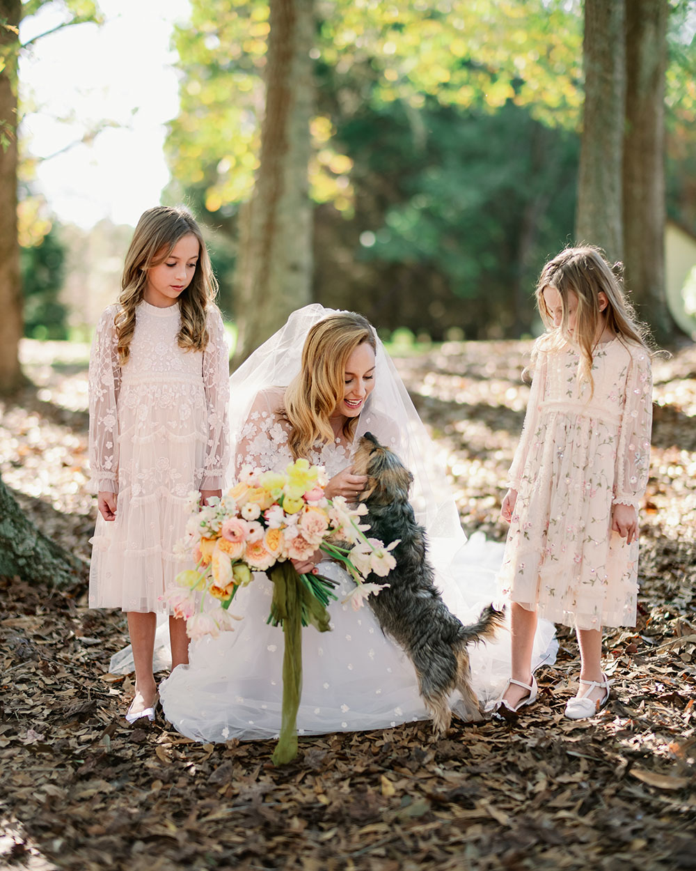 Flower Aisle Wedding Canary Lichen Hues Backyard Wedding