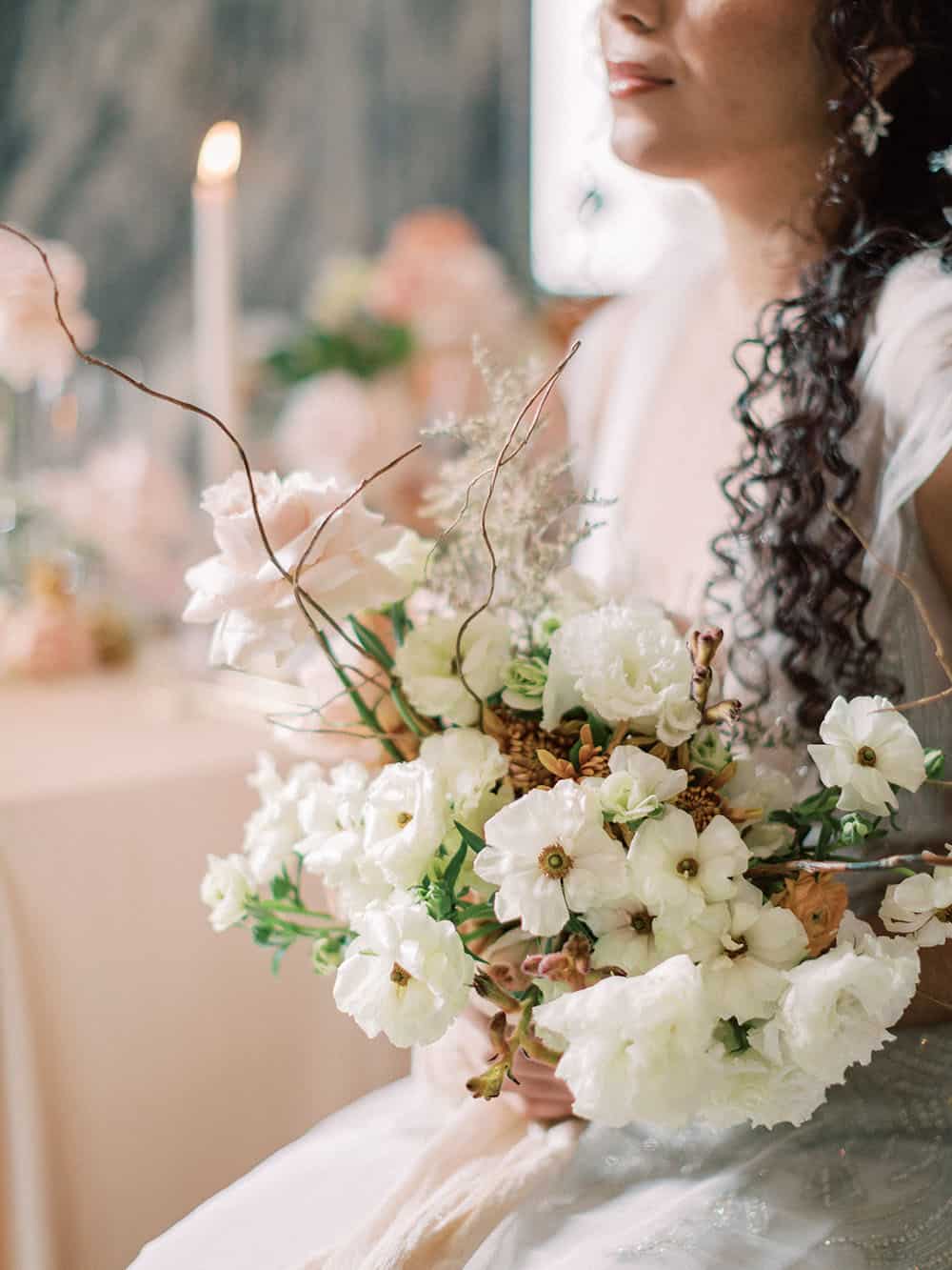 Fine Art Elopement Peach Blooms