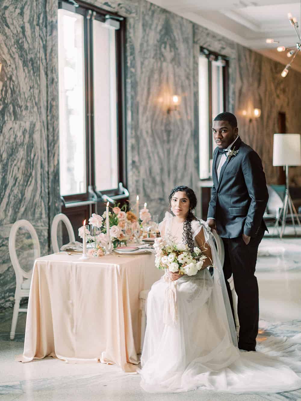 Fine Art Elopement Peach Blooms