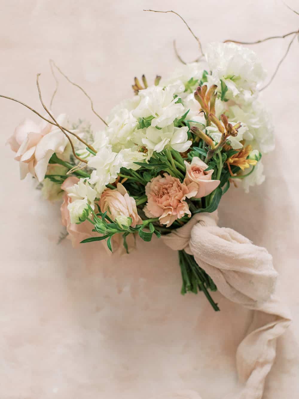 Fine Art Elopement Peach Blooms