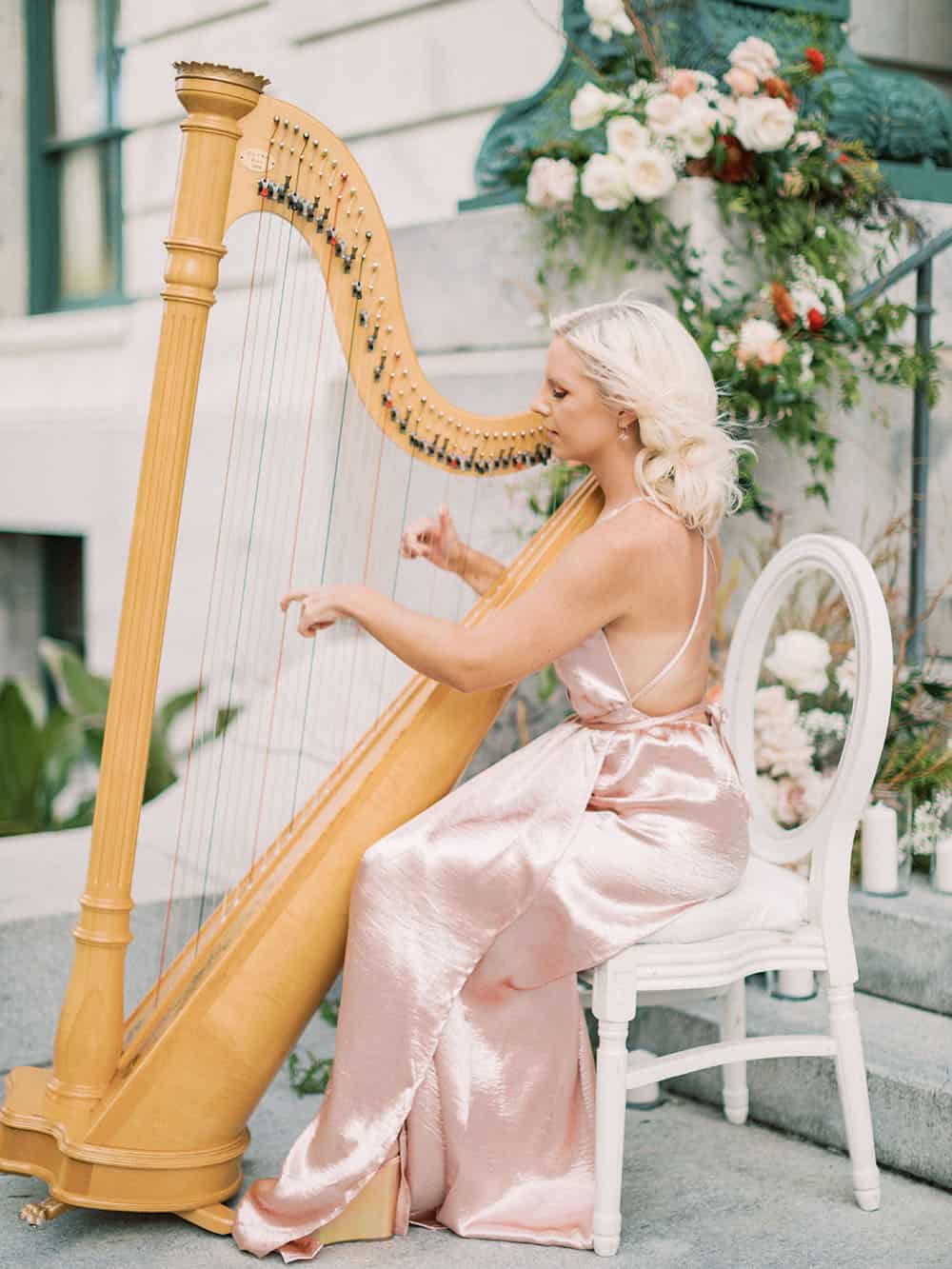 Fine Art Elopement Peach Blooms