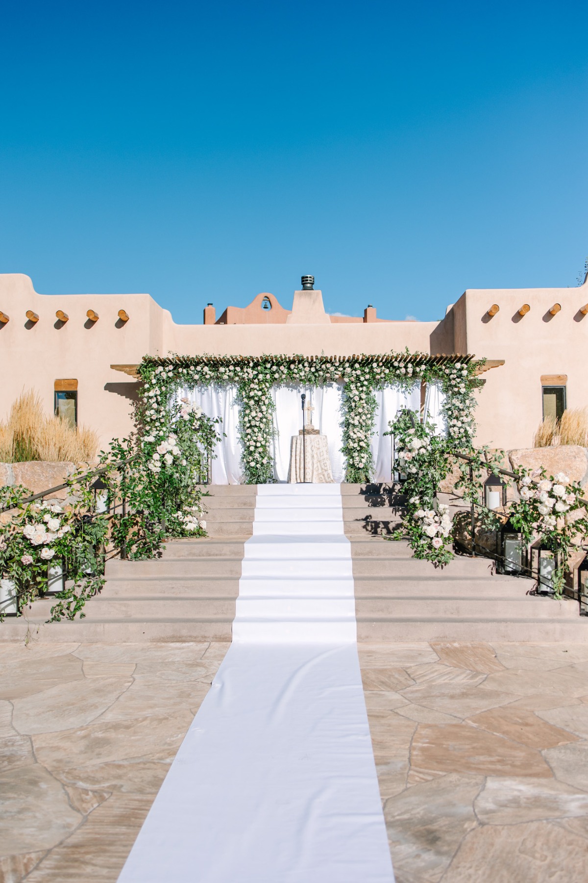 outdoor wedding ceremony at Bishop’s Lodge Resort