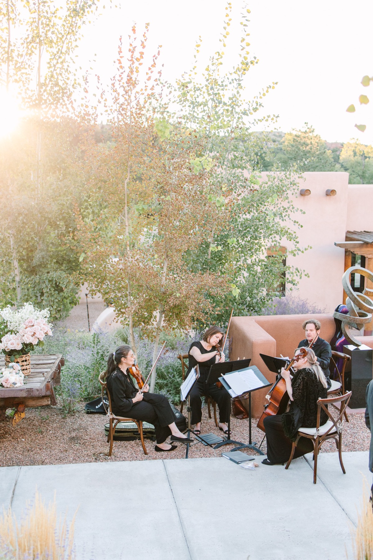 live string band at wedding reception