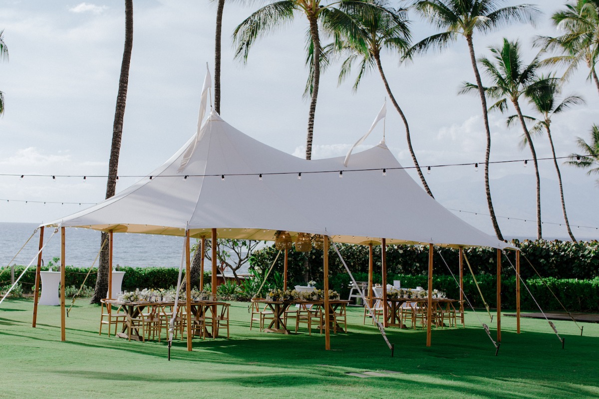 tented small wedding reception